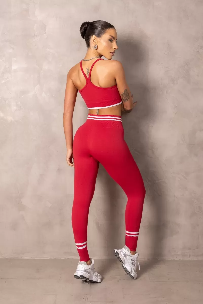 Hipkini - Red Seamless Brighten Fitness Legging - 33331363