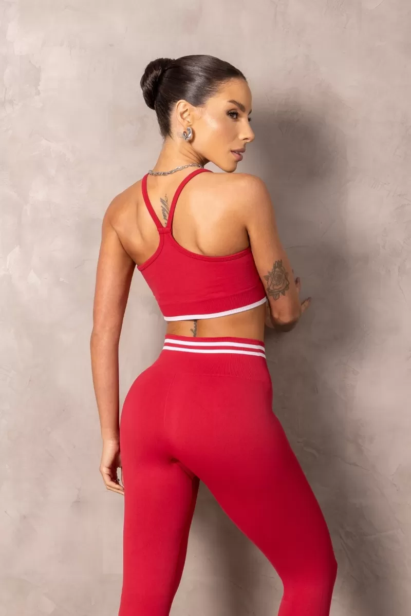 Hipkini - Red Seamless Brighten Fitness Legging - 33331363