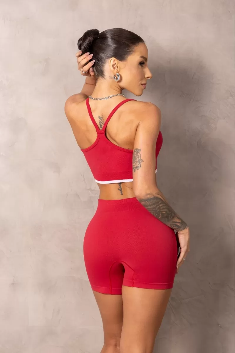 Hipkini - Seamless Brighten Shorts Red - 33331365