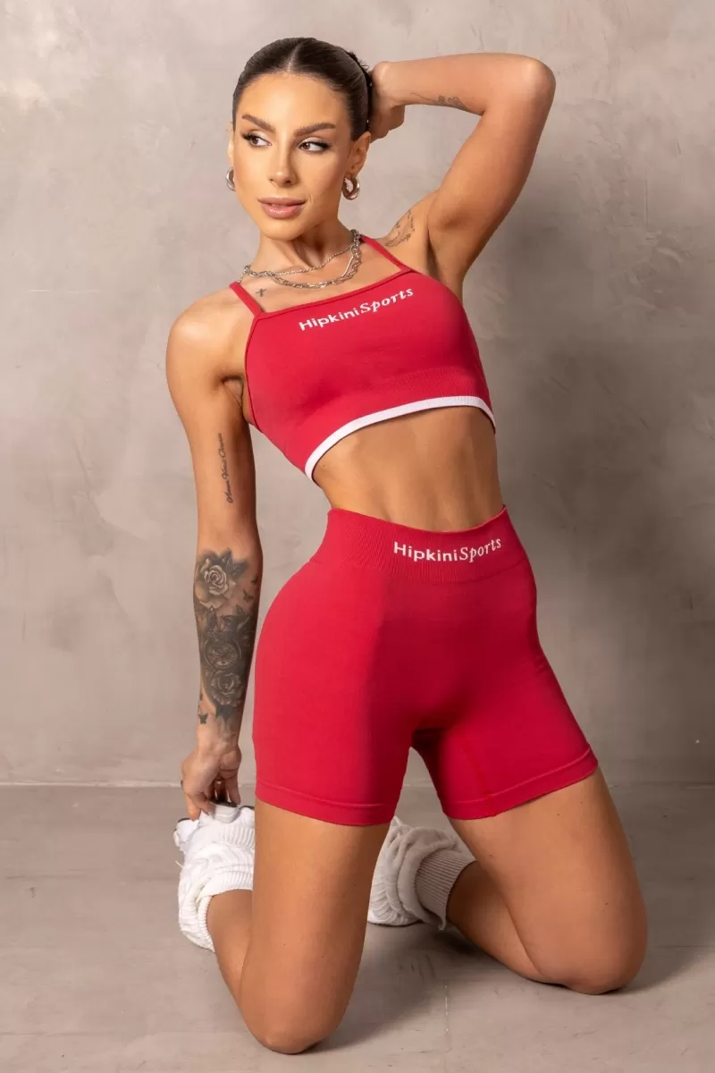Hipkini - Seamless Brighten Shorts Red - 33331365