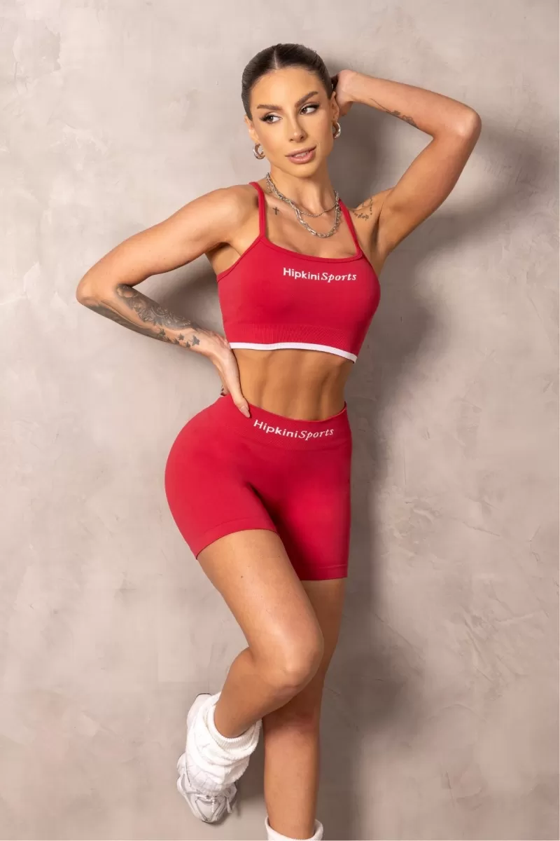 Hipkini - Seamless Brighten Shorts Red - 33331365