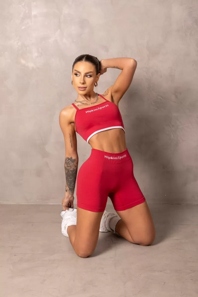 Hipkini - Seamless Brighten Shorts Red - 33331365