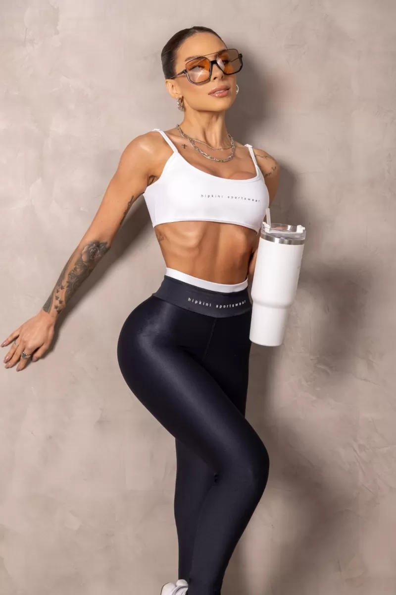 Hipkini - Top Fitness Brighten White with silk - 33331206