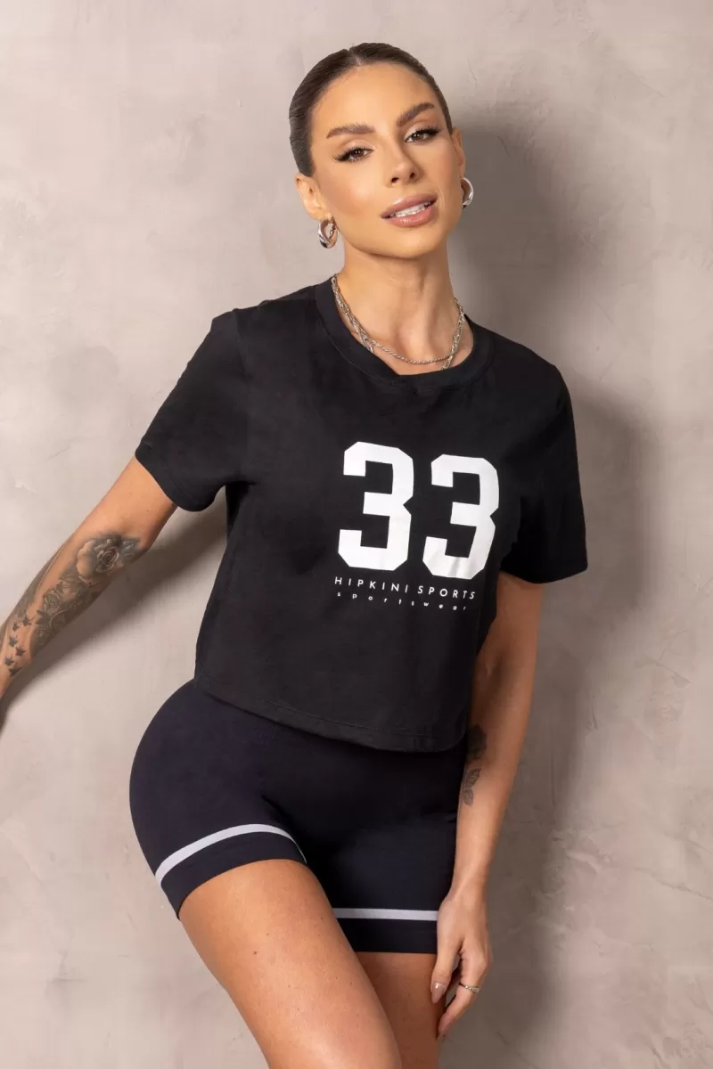 Hipkini - Shirt Cropped Fitness Brighten Black - 33331208 Hipkini - Shirt Cropped Fitness Brighten Black - 33331208