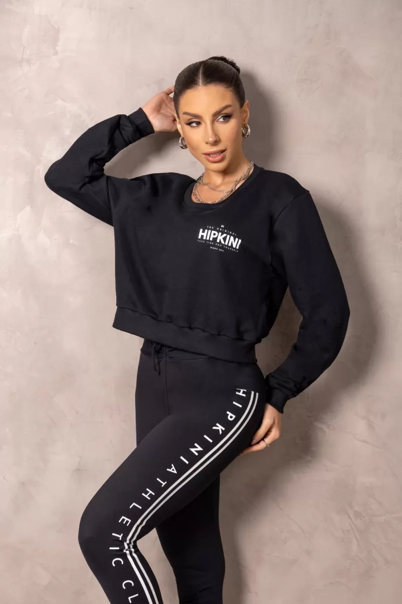 Hipkini - Coat Fitness Cropped Brighten Black - 33331209