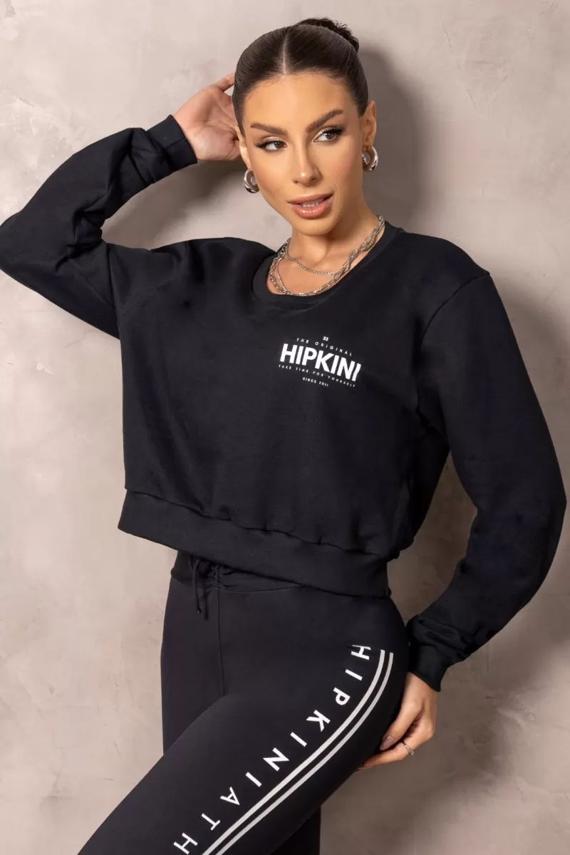 Hipkini - Coat Fitness Cropped Brighten Black - 33331209