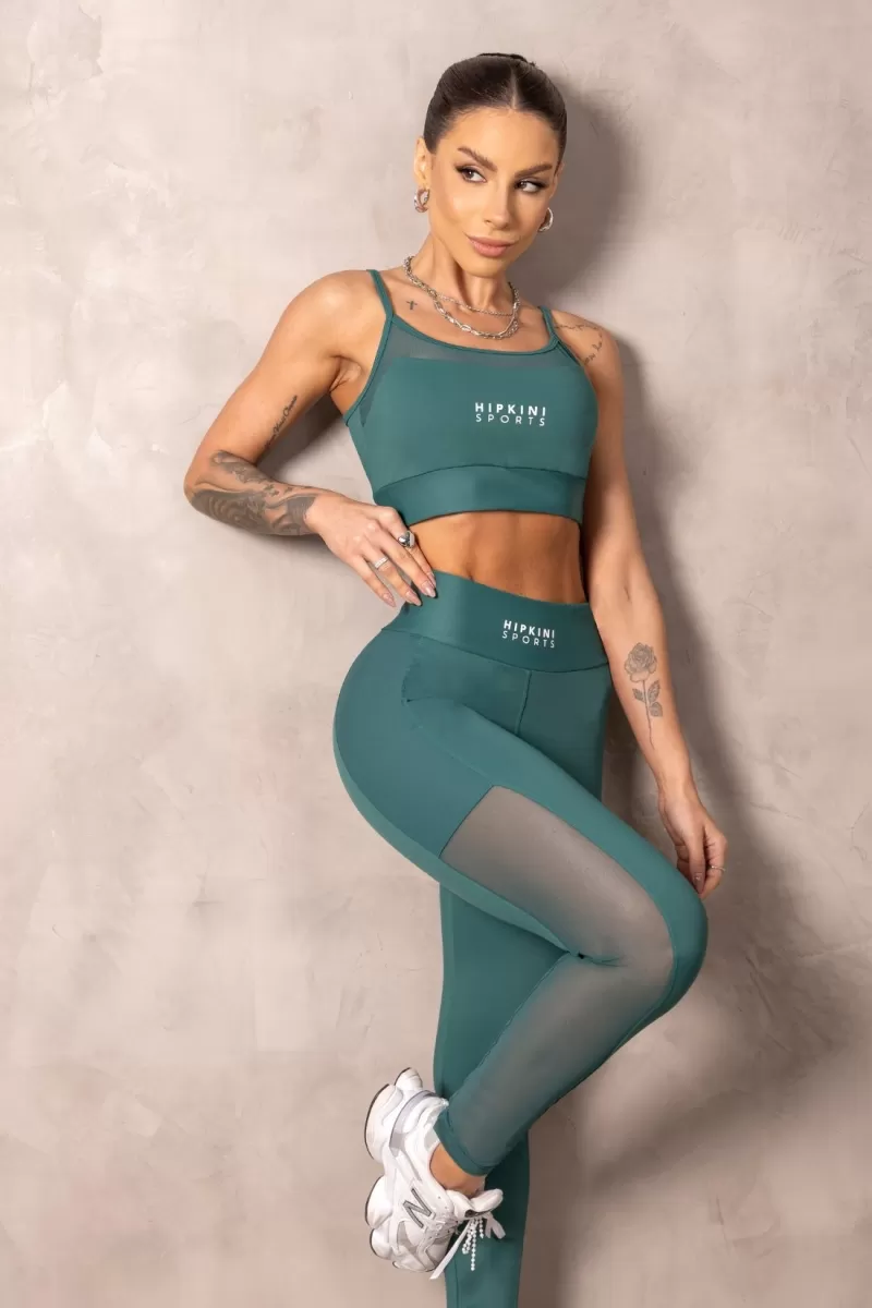 Hipkini - Brighten Green Fitness Legging with tulle - 33331224 Hipkini - Brighten Green Fitness Legging with tulle - 33331224