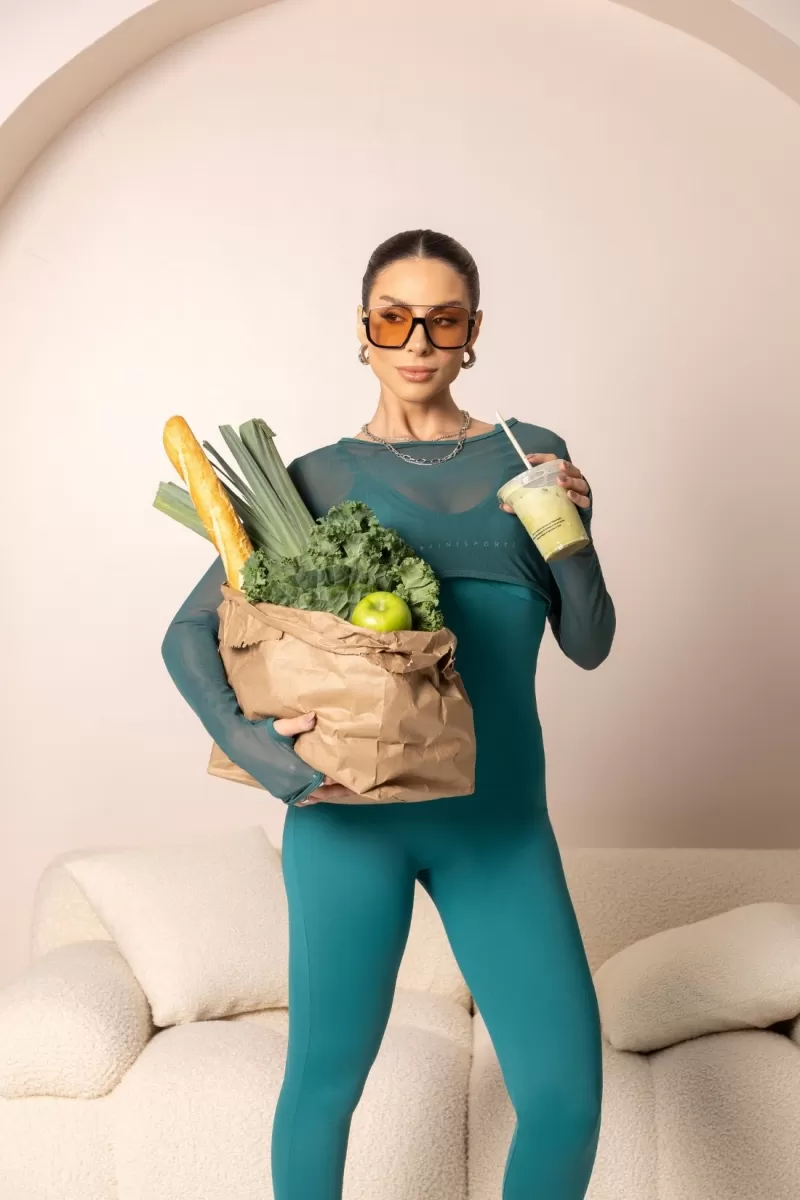 Hipkini - Fitness Brighten Green jumpsuit with silk - 33331445 Hipkini - Fitness Brighten Green jumpsuit with silk - 33331445