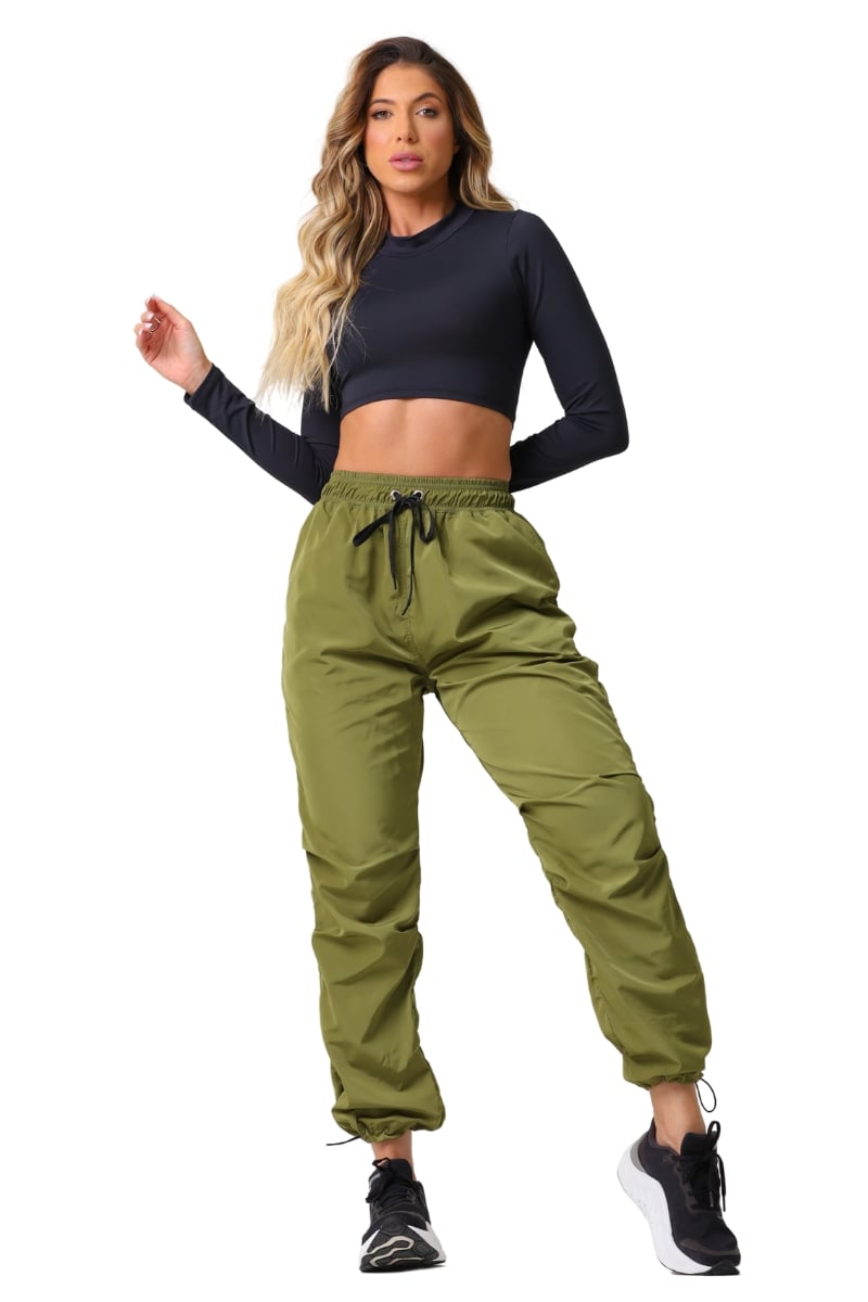 Garotafit - Black Bold Crop Top - BL243A Garotafit - Black Bold Crop Top - BL243A