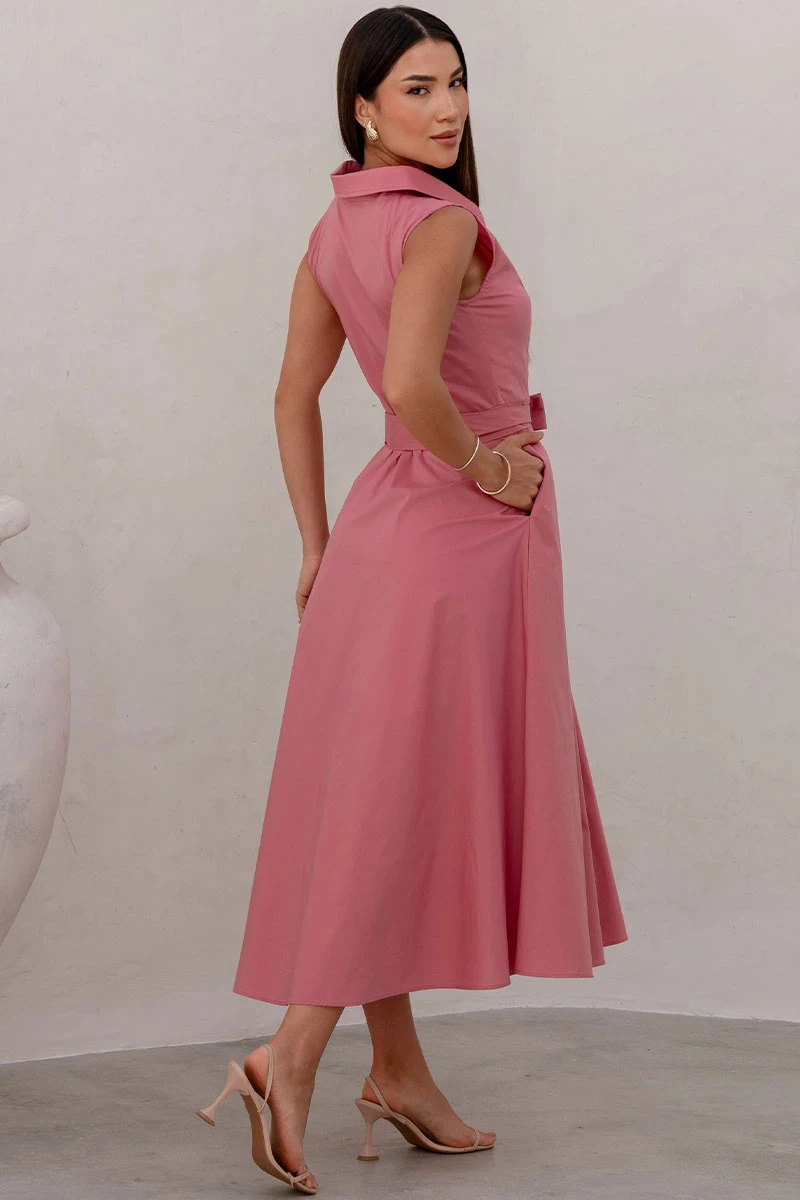 Miss Misses - Long Open Rose Dress with Booties and Rose Sash - 54602031 Miss Misses - Long Open Rose Dress with Booties and Rose Sash - 54602031