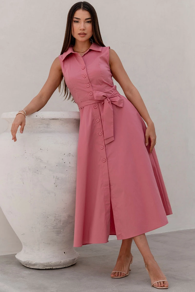 Miss Misses - Long Open Rose Dress with Booties and Rose Sash - 54602031 Miss Misses - Long Open Rose Dress with Booties and Rose Sash - 54602031