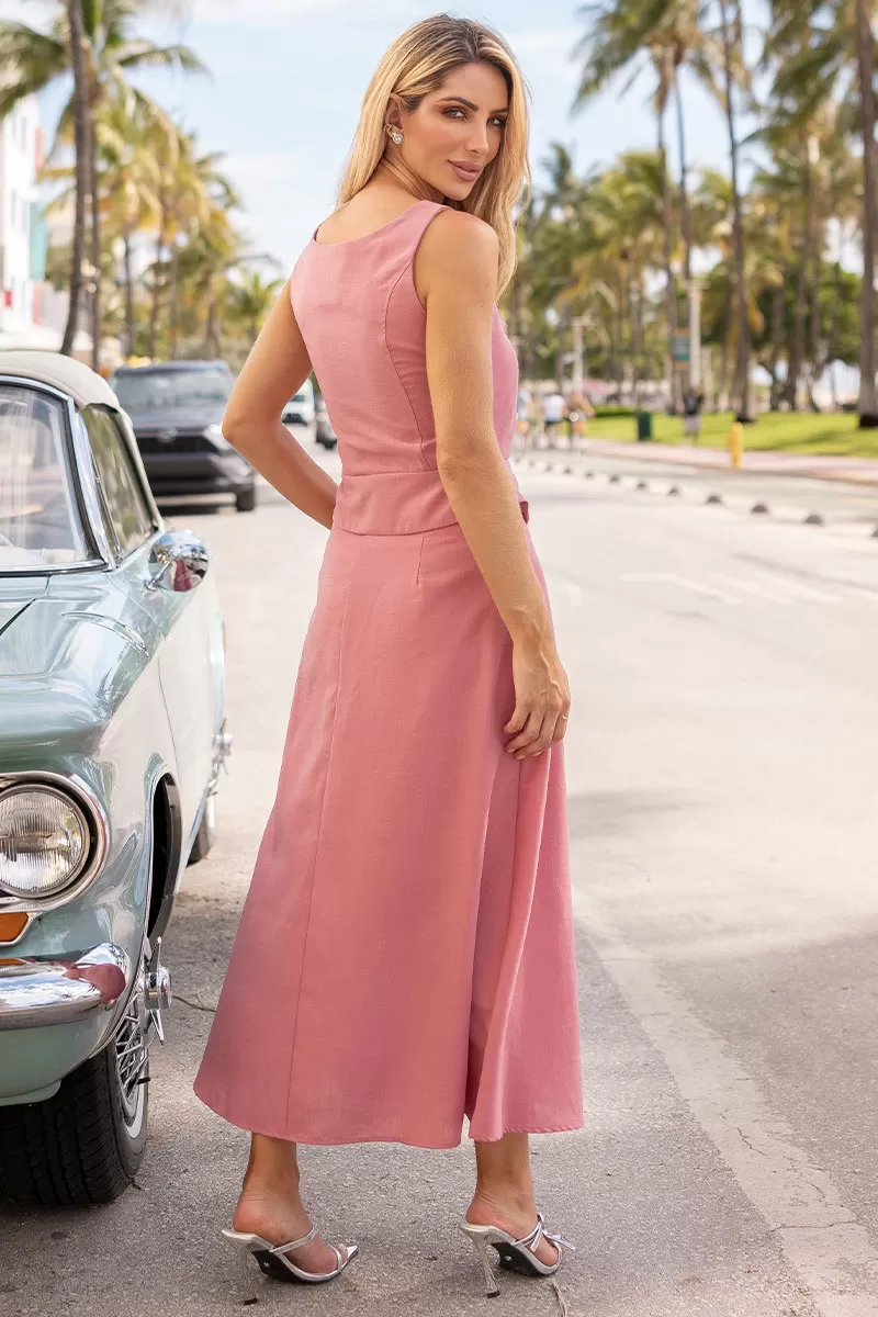 Miss Misses - Valentina Skirt Set with Vest Rose - 54585031 Miss Misses - Valentina Skirt Set with Vest Rose - 54585031