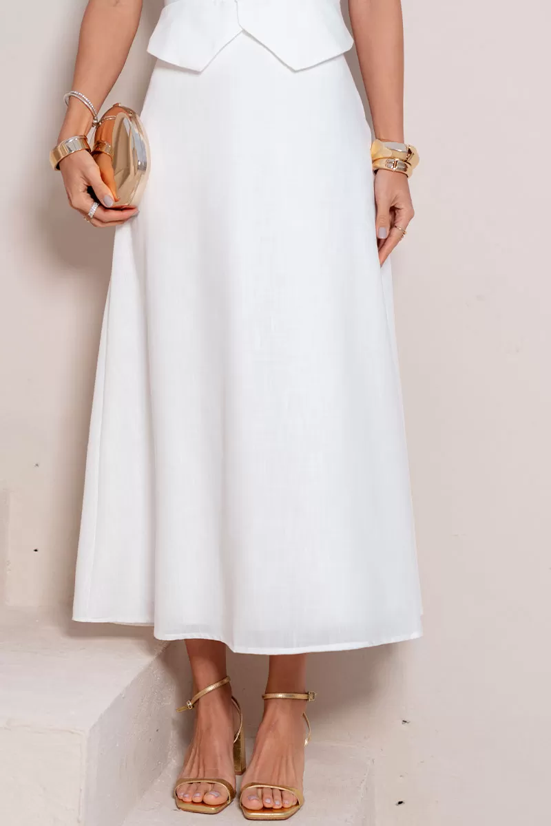 Miss Misses - Valentina Skirt Set With Vest Of White - 54585030 Miss Misses - Valentina Skirt Set With Vest Of White - 54585030