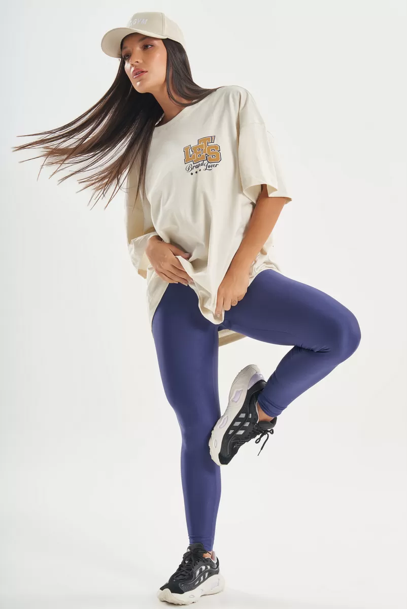 Lets Gym - Oversized Shades Off White T-Shirt - 2733OFW Lets Gym - Oversized Shades Off White T-Shirt - 2733OFW