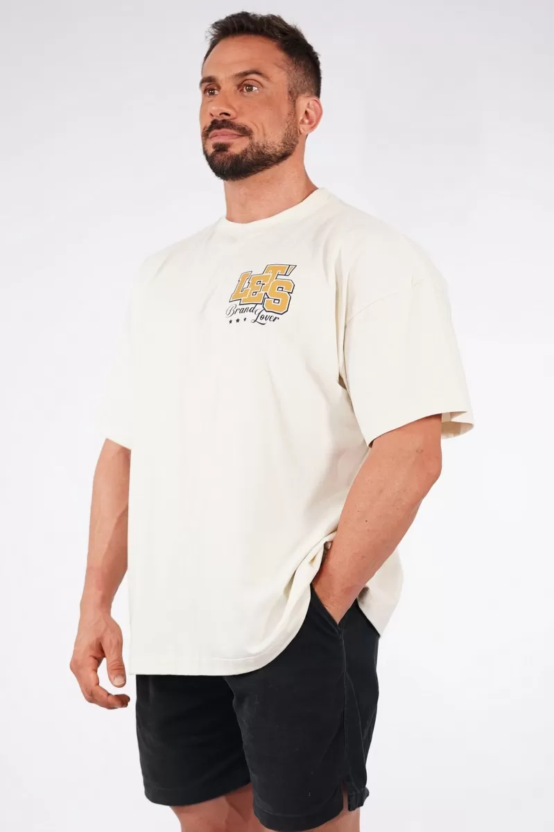 Lets Gym - Oversized Shades Off White T-Shirt - 2733OFW Lets Gym - Oversized Shades Off White T-Shirt - 2733OFW