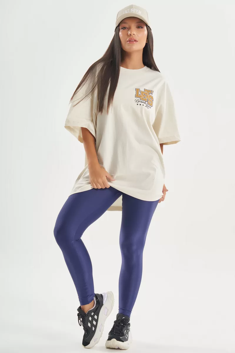 Lets Gym - Oversized Shades Off White T-Shirt - 2733OFW Lets Gym - Oversized Shades Off White T-Shirt - 2733OFW