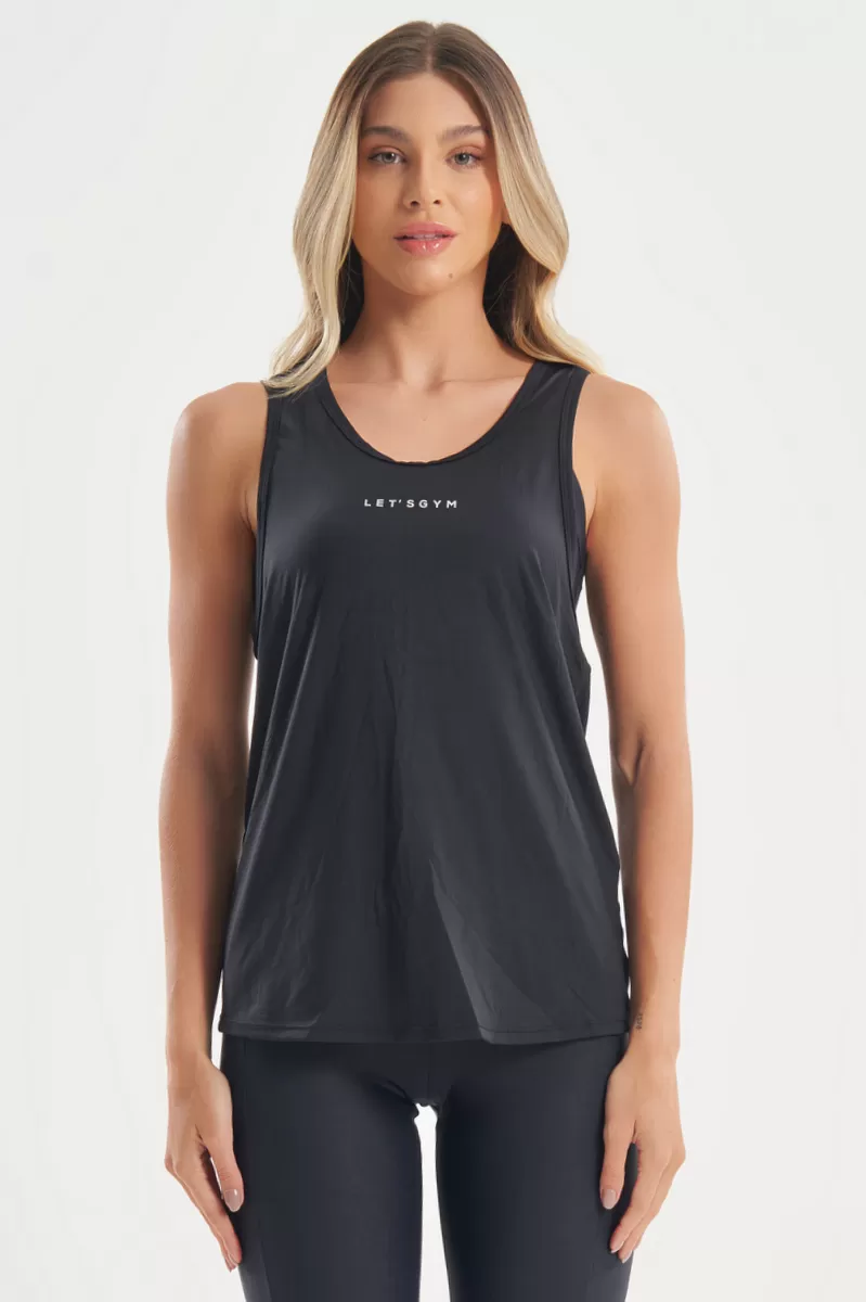 Lets Gym - Modern Move Tank Shirt Black - 2804PT Lets Gym - Modern Move Tank Shirt Black - 2804PT