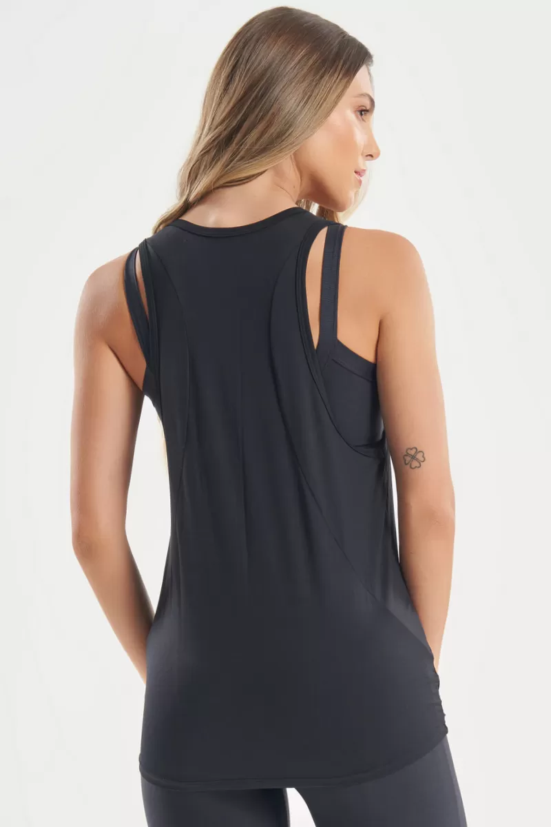 Lets Gym - Modern Move Tank Shirt Black - 2804PT Lets Gym - Modern Move Tank Shirt Black - 2804PT