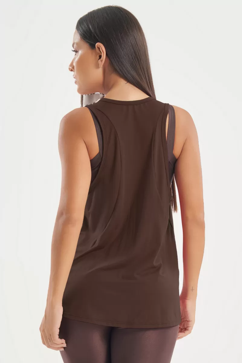 Lets Gym - Tank Shirt Modern Move Coffee - 2804CF Lets Gym - Tank Shirt Modern Move Coffee - 2804CF