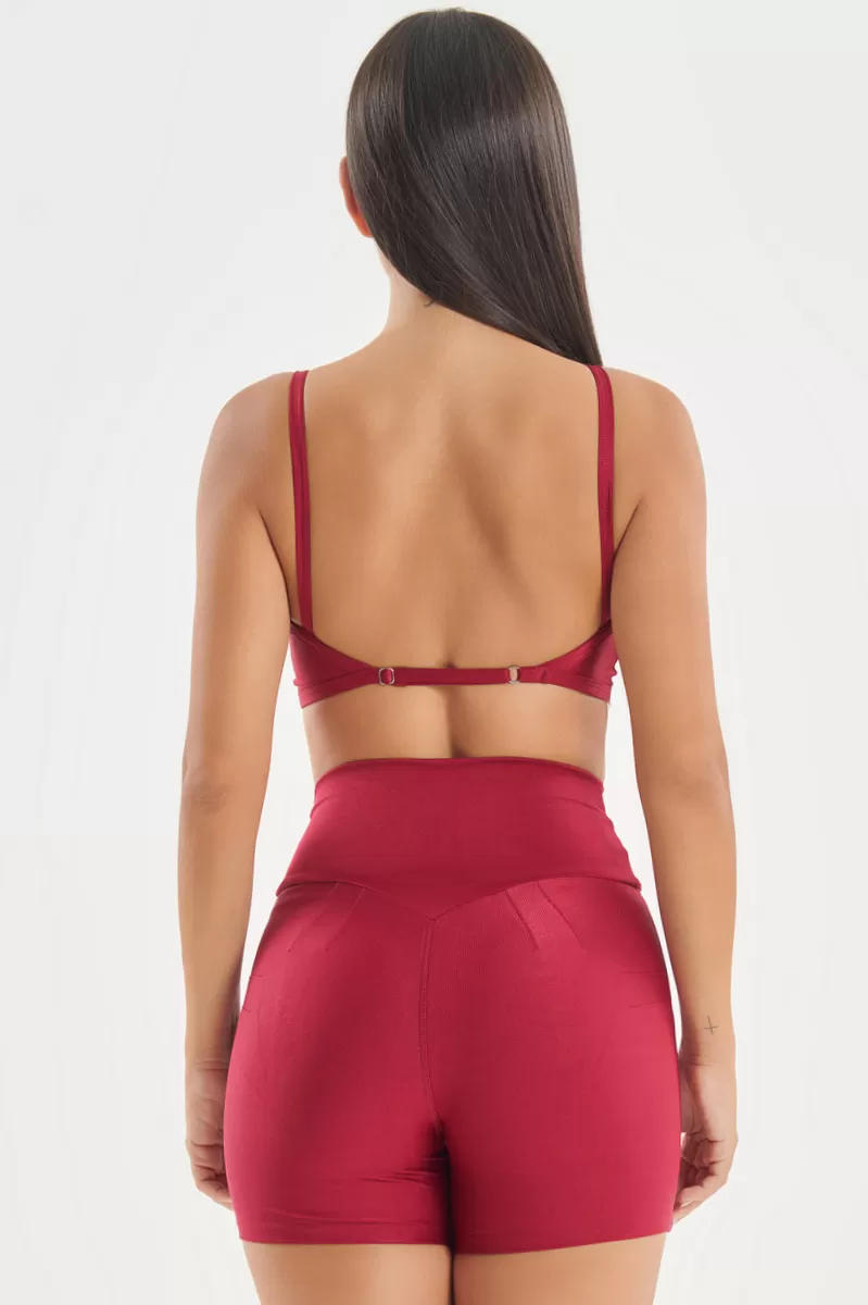 Lets Gym - Minimal Glow Marsala Top - 2839MS Lets Gym - Minimal Glow Marsala Top - 2839MS