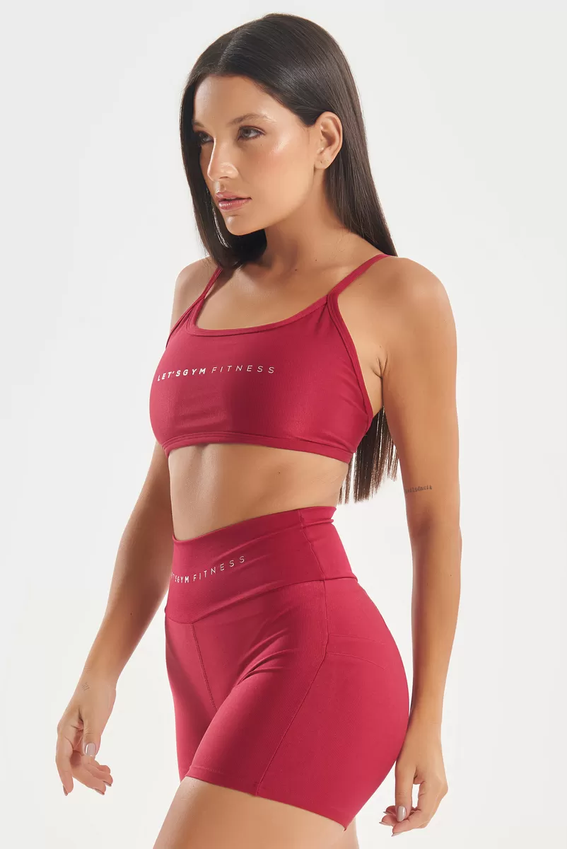 Lets Gym - Minimal Glow Marsala Top - 2839MS Lets Gym - Minimal Glow Marsala Top - 2839MS