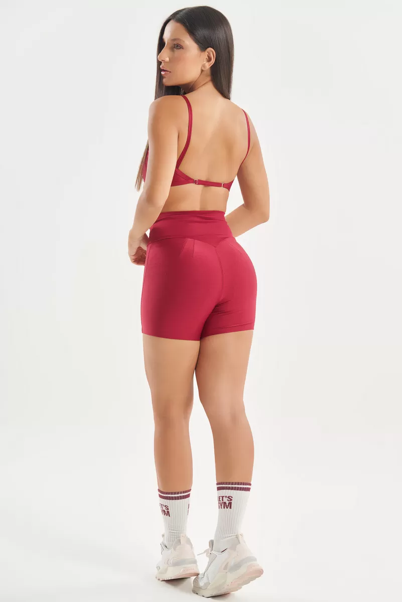 Lets Gym - Minimal Glow Marsala Top - 2839MS Lets Gym - Minimal Glow Marsala Top - 2839MS