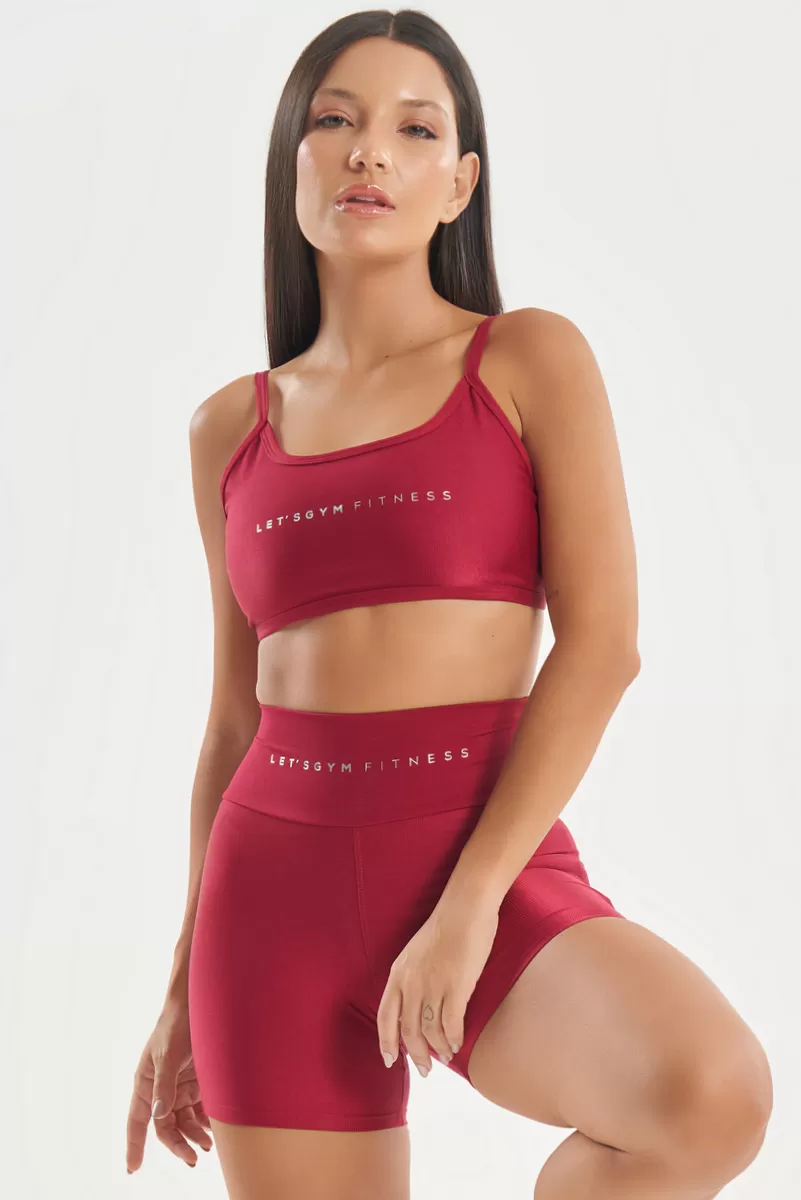 Lets Gym - Minimal Glow Marsala Top - 2839MS Lets Gym - Minimal Glow Marsala Top - 2839MS