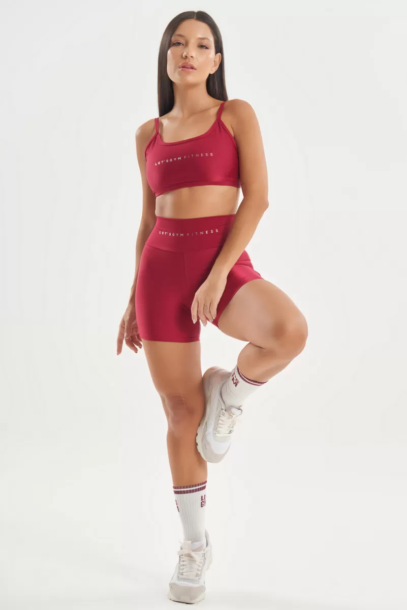 Lets Gym - Minimal Glow Marsala Top - 2839MS Lets Gym - Minimal Glow Marsala Top - 2839MS