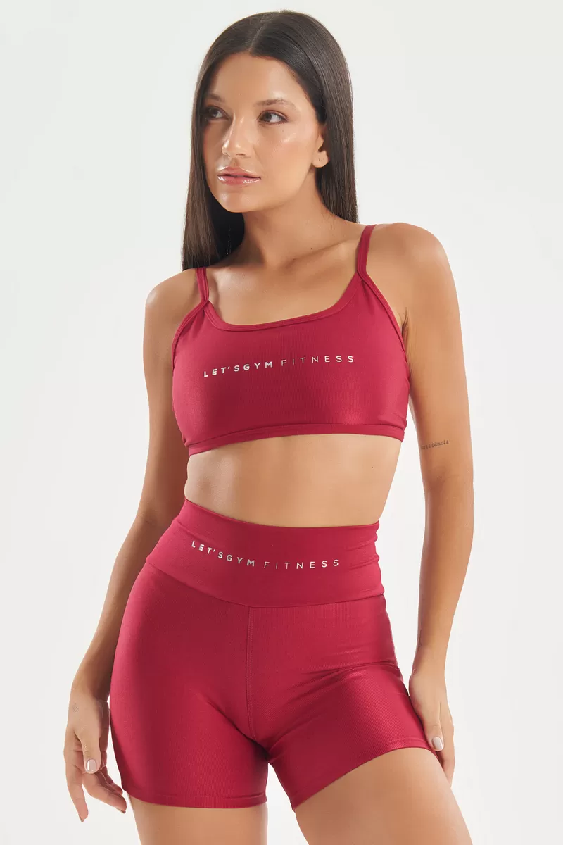 Lets Gym - Minimal Glow Marsala Top - 2839MS Lets Gym - Minimal Glow Marsala Top - 2839MS