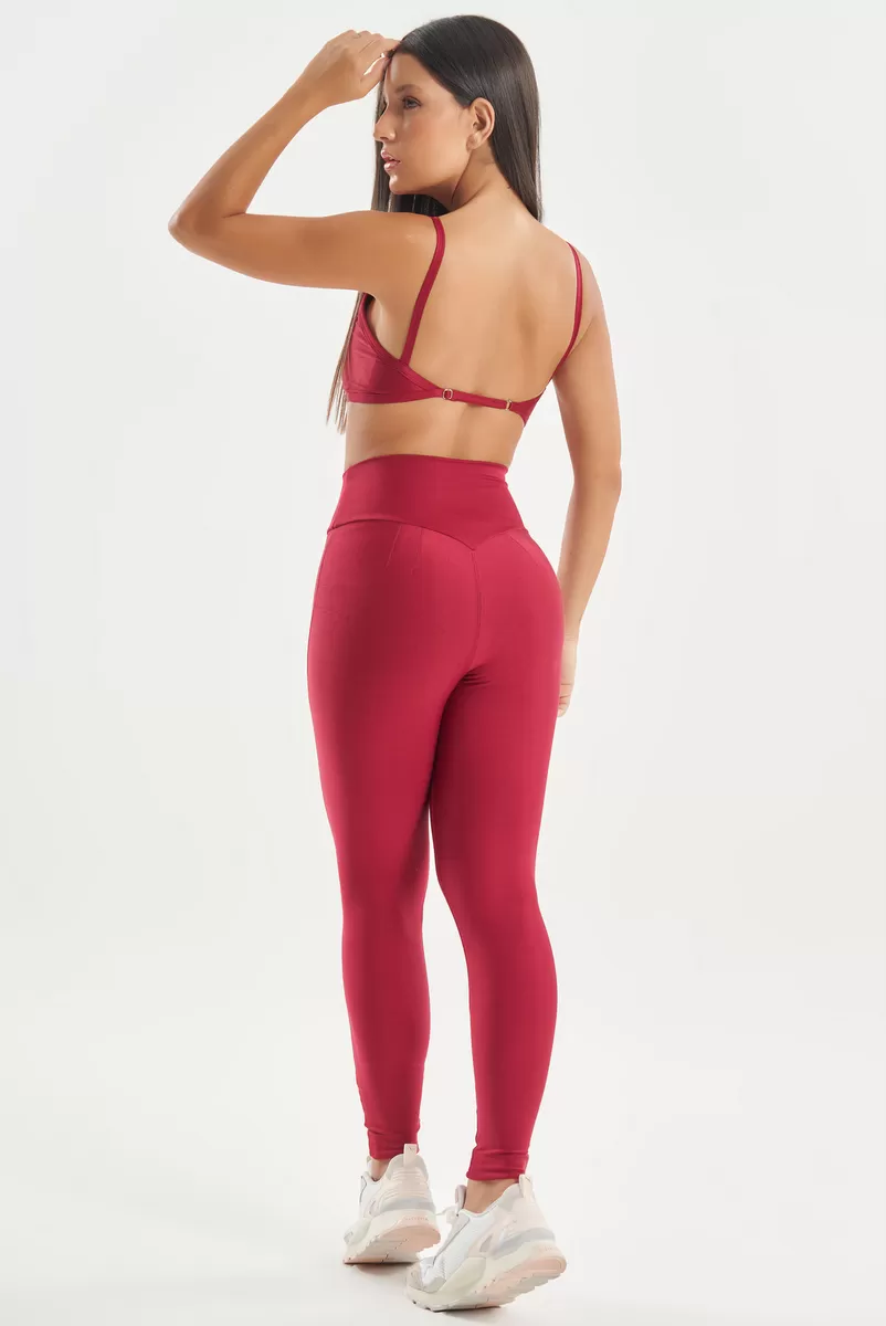 Lets Gym - Minimal Glow Marsala Leggings - 2840MS Lets Gym - Minimal Glow Marsala Leggings - 2840MS
