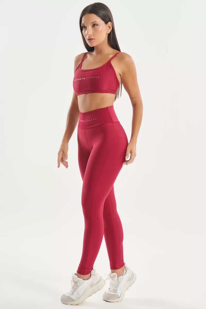 Lets Gym - Minimal Glow Marsala Leggings - 2840MS Lets Gym - Minimal Glow Marsala Leggings - 2840MS