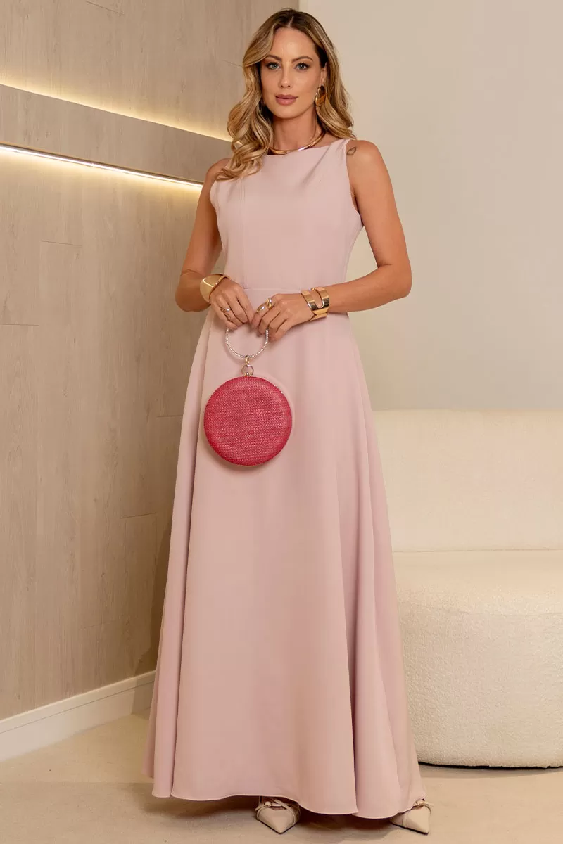 Miss Misses - Eliza Long Dress with Pink Zipper - 54632060 Miss Misses - Eliza Long Dress with Pink Zipper - 54632060