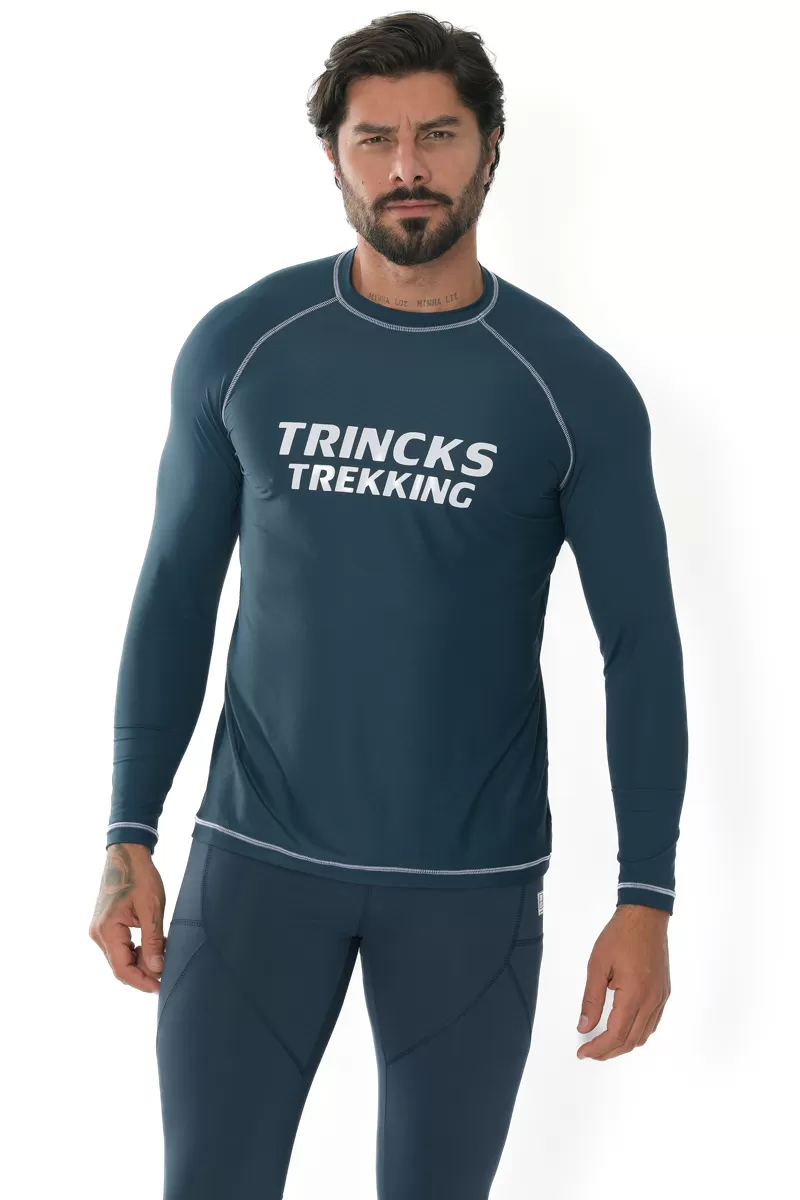 Trincks Man - Navy Long Sleeve Trekking T-Shirt - Trincks Man - Navy Long Sleeve Trekking T-Shirt -