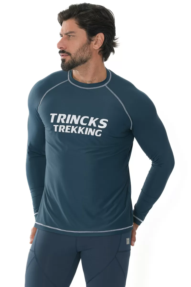 Trincks Man - Navy Long Sleeve Trekking T-Shirt - Trincks Man - Navy Long Sleeve Trekking T-Shirt -