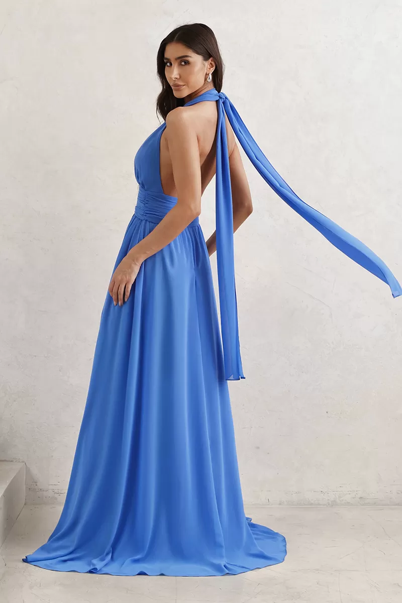 Dot Clothing - Dot Clothing Long Dress with Blue Buckle - 2765AZUL Dot Clothing - Dot Clothing Long Dress with Blue Buckle - 2765AZUL