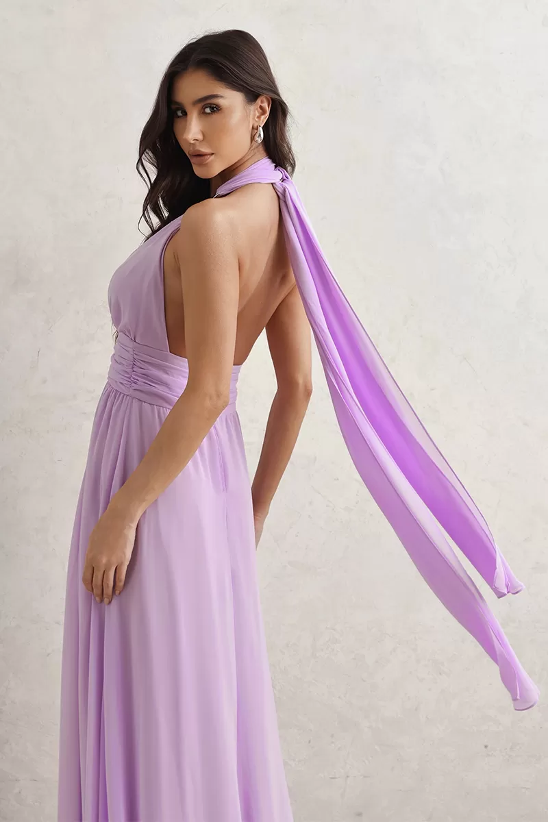 Dot Clothing - Dot Clothing Long Dress with Purple Buckle - 2765ROXO Dot Clothing - Dot Clothing Long Dress with Purple Buckle - 2765ROXO