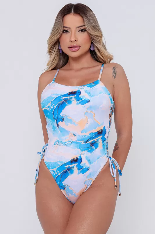 Santa Areia - Luci Graphic Braided Swimsuit - 2617.CE.C0008 Santa Areia - Luci Graphic Braided Swimsuit - 2617.CE.C0008