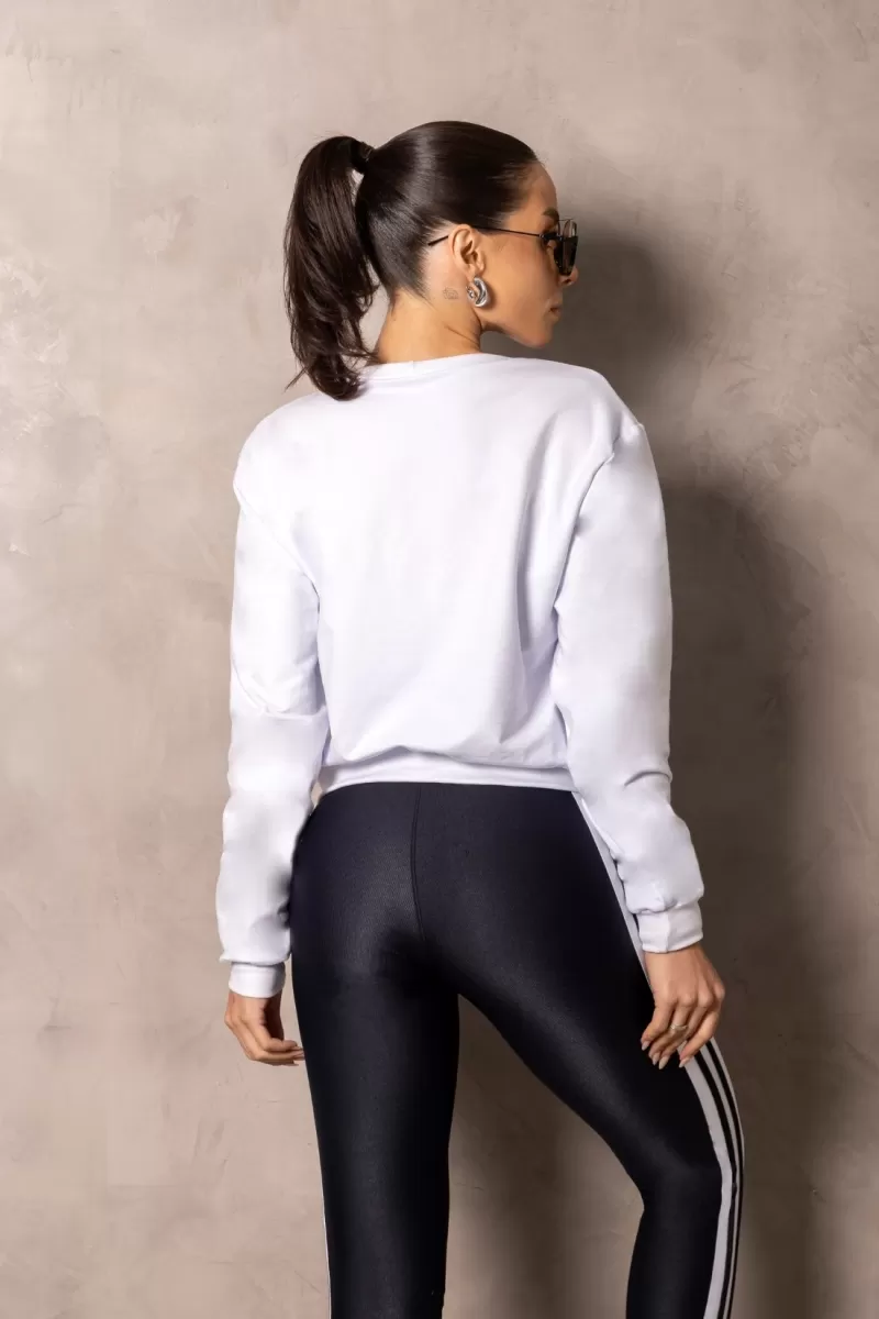 Hipkini - Smash White Fleece Fitness Coat - 33331245