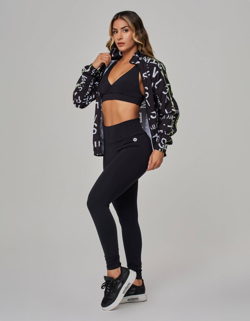 Vestem - Black Carmen Jacket Top and Leggings Set - CJ259.OUT.C0002 Vestem - Black Carmen Jacket Top and Leggings Set - CJ259.OUT.C0002