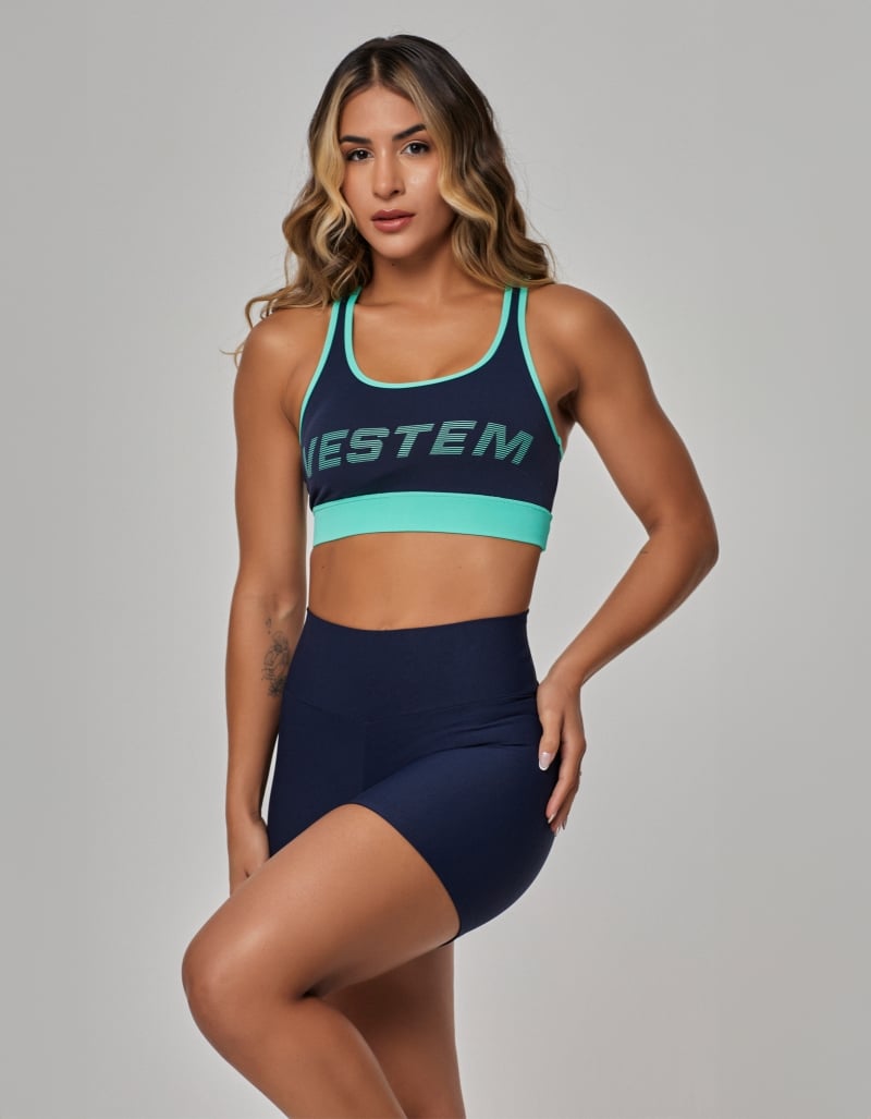 Vestem - Breeze Navy Blue Shorts and Top Set - CJ262.OUT.C0173 Vestem - Breeze Navy Blue Shorts and Top Set - CJ262.OUT.C0173