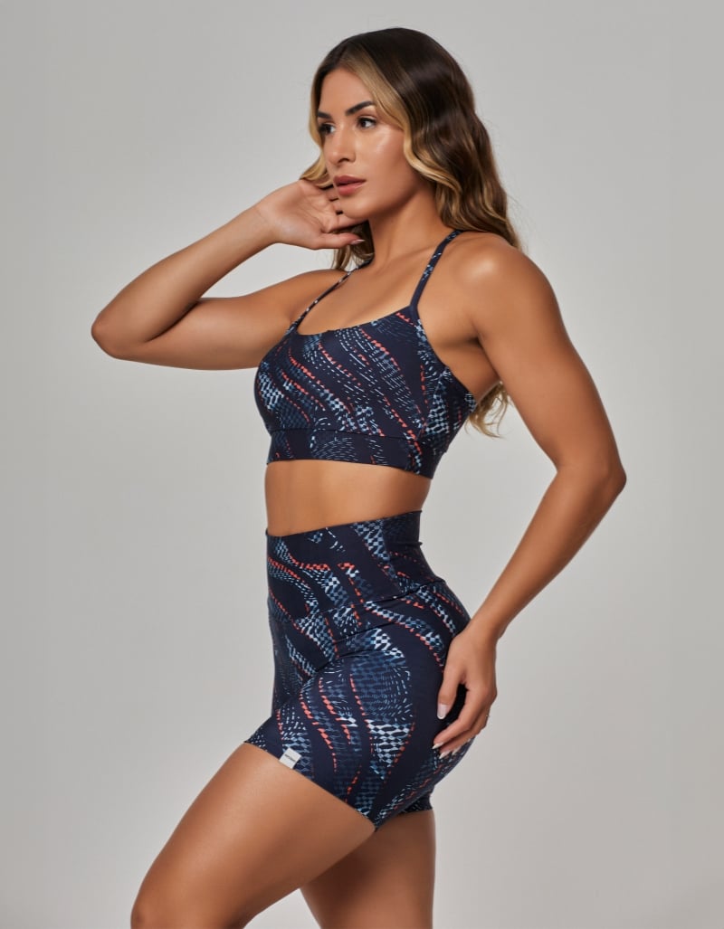 Vestem - Amour Navy Blue Depth Top and Shorts Set - CJ269.OUT.E1204