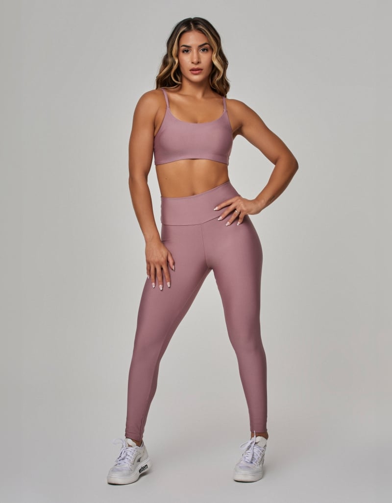 Vestem - Pink Satin Leggings and Top Park Set - CJ266.OUT.C0346