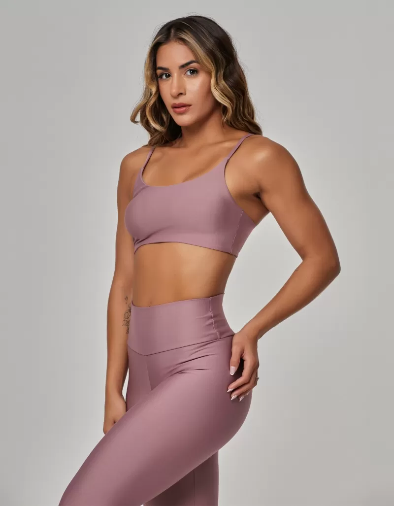 Vestem - Pink Satin Leggings and Top Park Set - CJ266.OUT.C0346