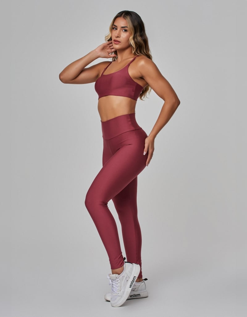 Vestem - Sensual Red Leggings and Park Top Set - CJ266.OUT.C0511