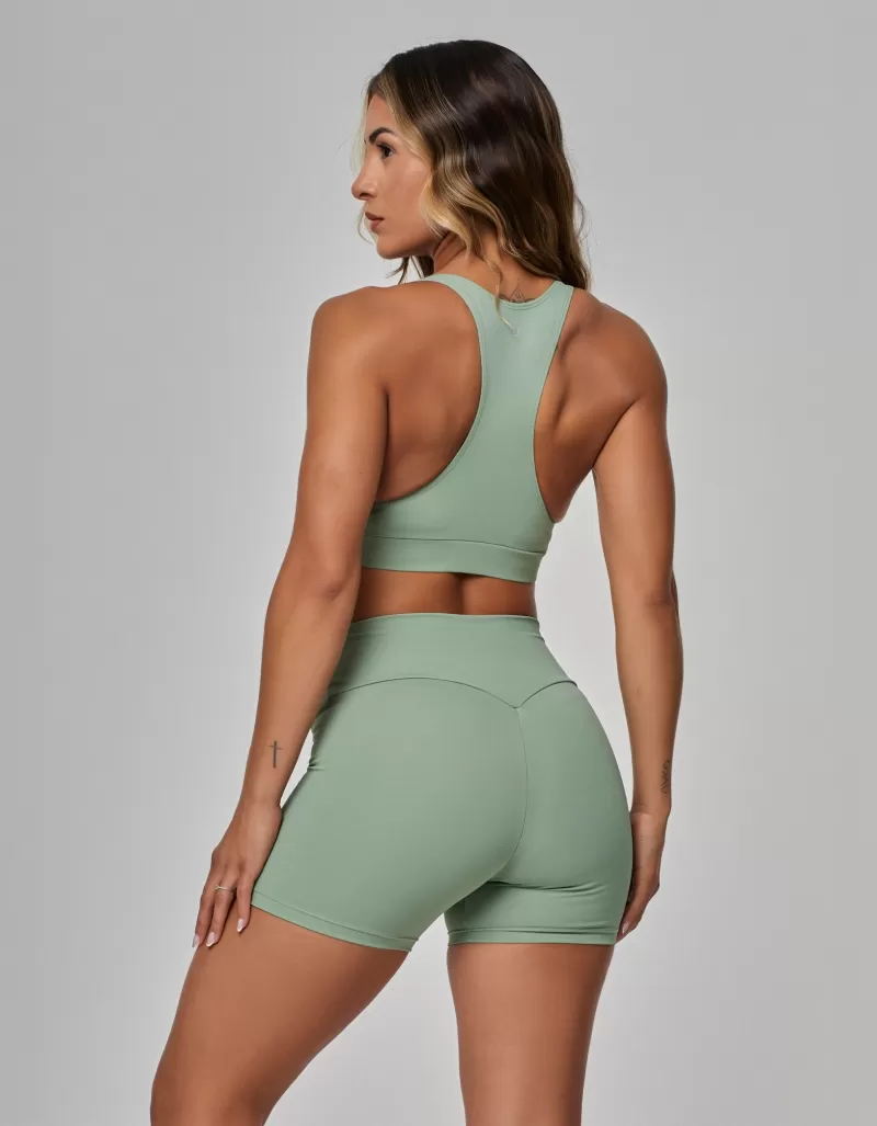 Vestem - Tank Shirt Set with Top and Shorts Carmen Green Rosemary - CJ268.OUT.C0400