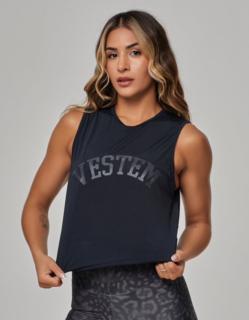 Vestem - Lupita Black Tank Shirt - REG835.OUT.C0002