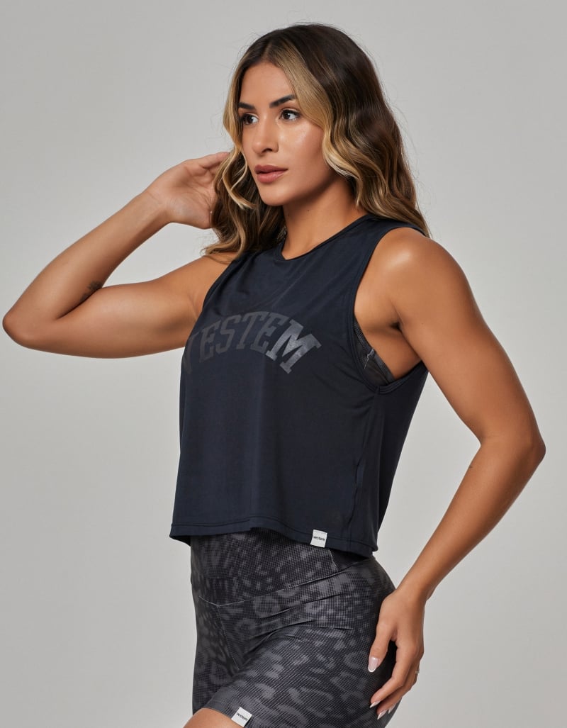 Vestem - Lupita Black Tank Shirt - REG835.OUT.C0002