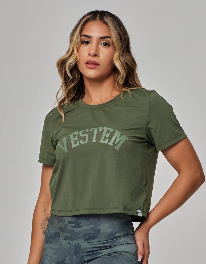 Vestem - Lupita Green Croco Short Sleeve Shirt - BMC838.OUT.C0292