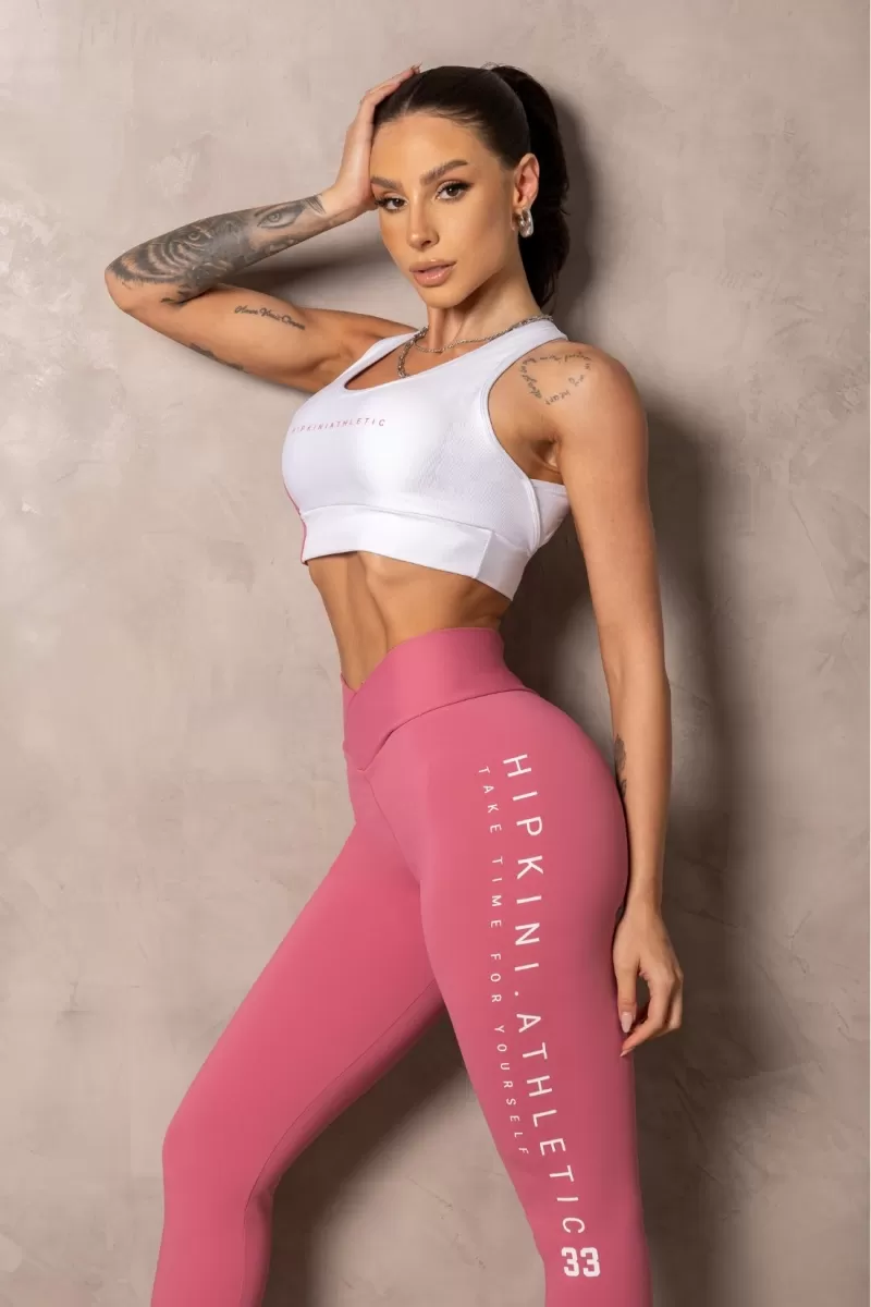 Hipkini - White Smash fitness top with crossed straps - 33331267
