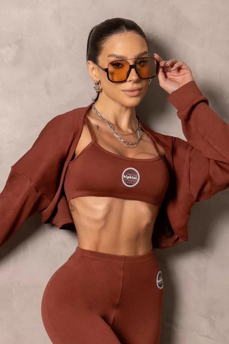 Hipkini - Brown Long Sleeve Fitness Cardigan - 33331249